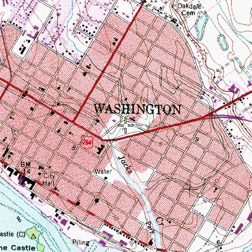 Topographic Map of Harvey Street Building, NC