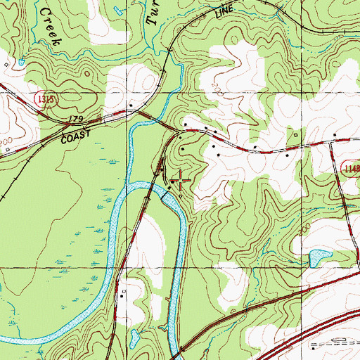 Topographic Map of Webbs Mill, NC