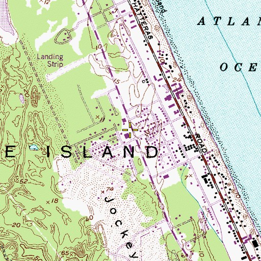 Topographic Map of Outer Banks Mall, NC
