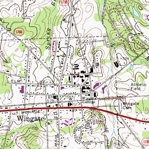 Topographic Map of Budd E Smith Science Center, NC