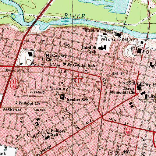 Topographic Map of Cherry View, NC
