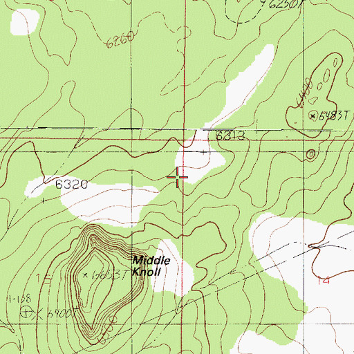 Topographic Map of Red Knolls, AZ