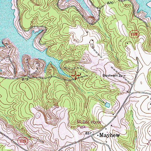 Topographic Map of Johns Landing, NC