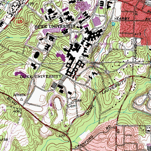 Topographic Map of Wannamaker Hall, NC