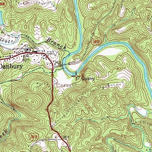 Topographic Map of Moratuck Furnace, NC