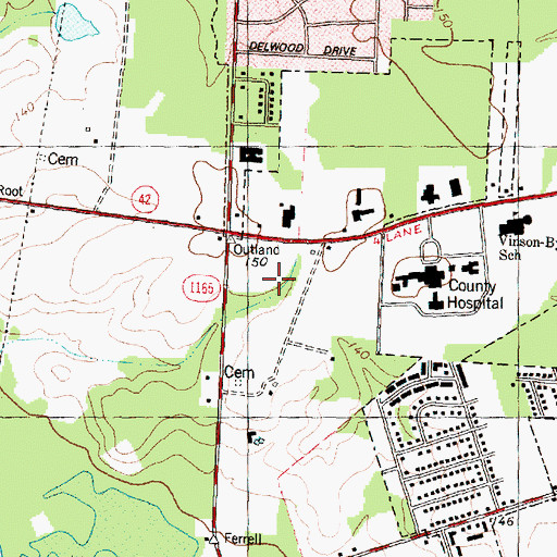 Topographic Map of Regency Plaza, NC