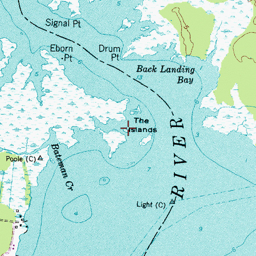Topographic Map of The Island, NC