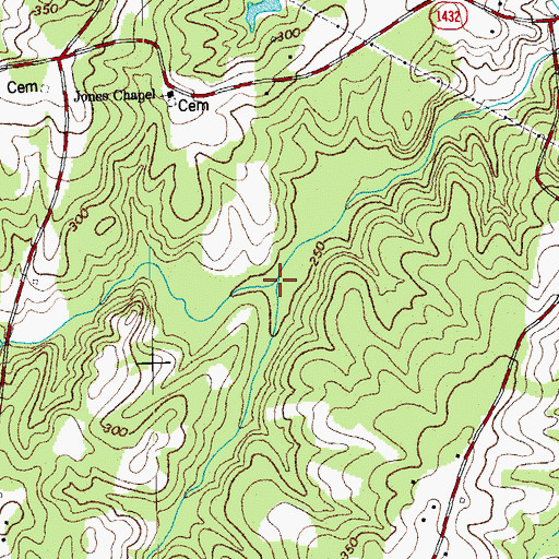 Topographic Map of Crabtree Creek, NC