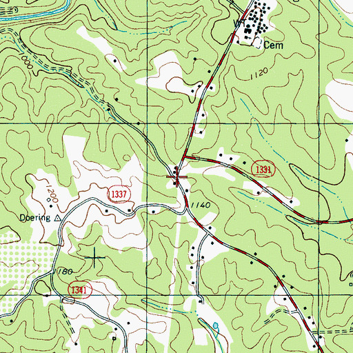 Topographic Map of Nanito (historical), NC