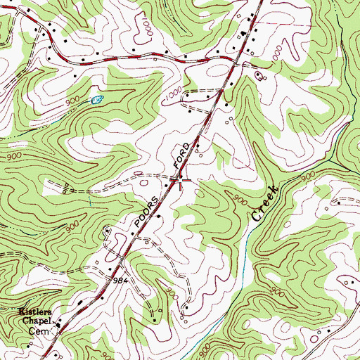 Topographic Map of Roots Store (historical), NC