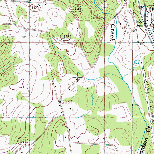 Topographic Map of Vance Memorial Church (historical), NC