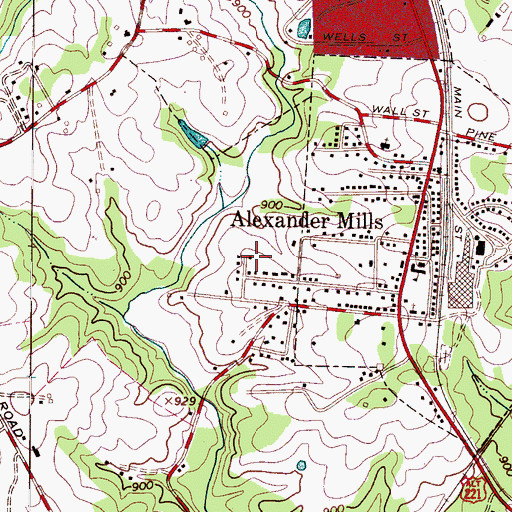 Topographic Map of Westside Rest Home, NC