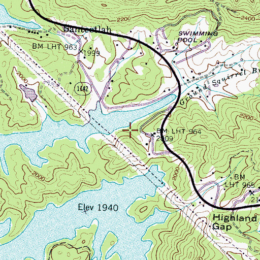 Topographic Map of Graham County, NC