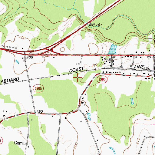 Topographic Map of Nash County, NC