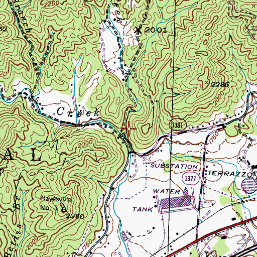 Topographic Map of Allmon Creek, NC