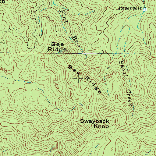 Topographic Map of Bee Ridge, NC