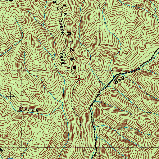 Topographic Map of Big Creek Trail, NC