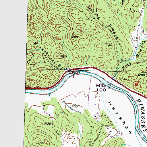Topographic Map of Burnthouse Branch, NC