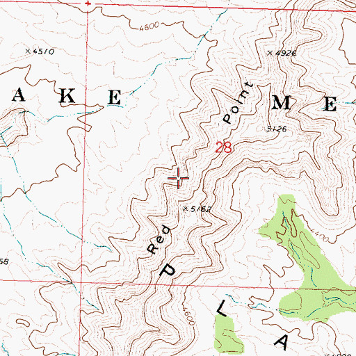 Topographic Map of Red Point, AZ