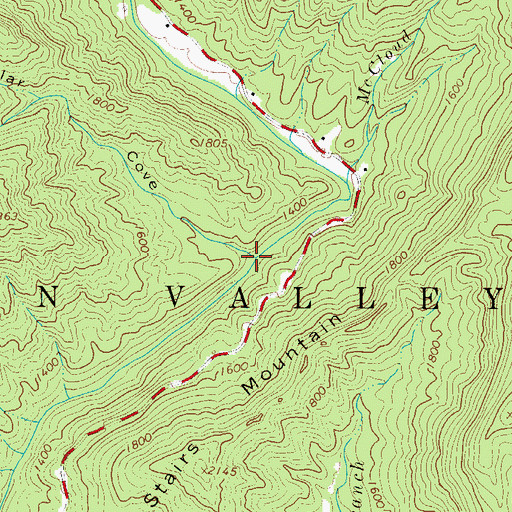 Topographic Map of Cling Branch, NC