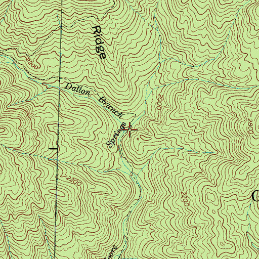 Topographic Map of Dalton Branch, NC