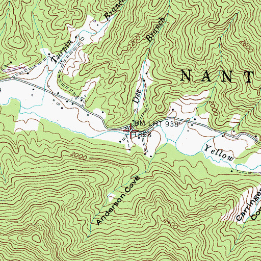 Topographic Map of Dee Branch, NC