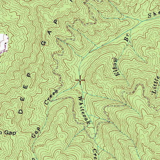 Topographic Map of Deep Gap Creek, NC