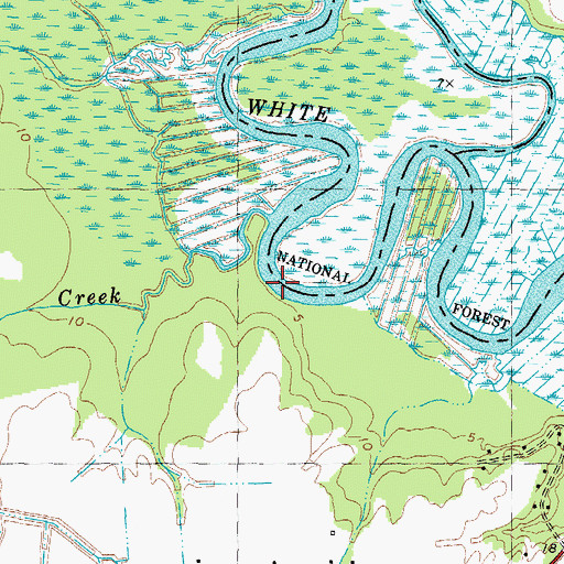 Topographic Map of Freemans Creek, NC