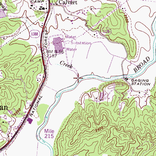 Topographic Map of Galloway Creek, NC