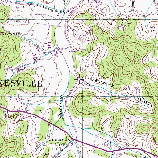 Topographic Map of Garner Cove, NC