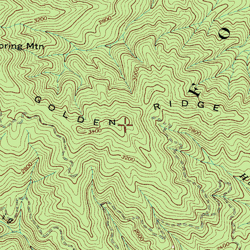 Topographic Map of Golden Ridge, NC