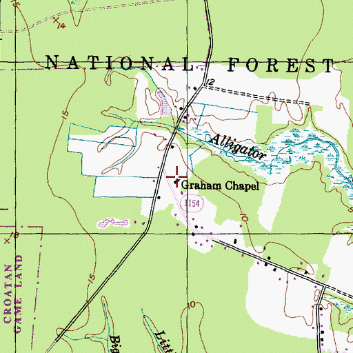 Topographic Map of Graham Chapel, NC