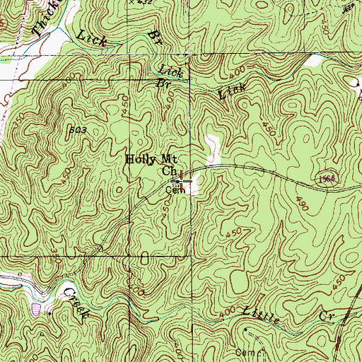 Topographic Map of Holly Mount Church, NC