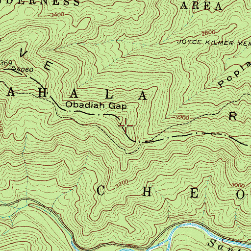 Topographic Map of Horse Cove Ridge, NC