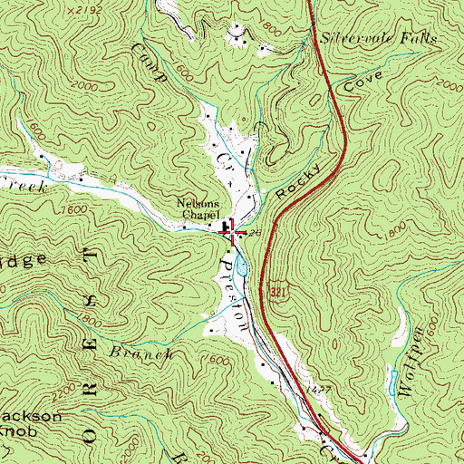 Topographic Map of Kirby Creek, NC