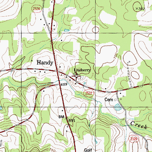 Topographic Map of Lineberry Church, NC