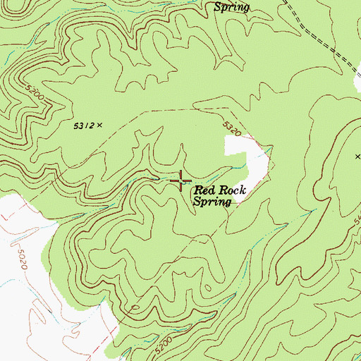 Topographic Map of Red Rock Spring, AZ