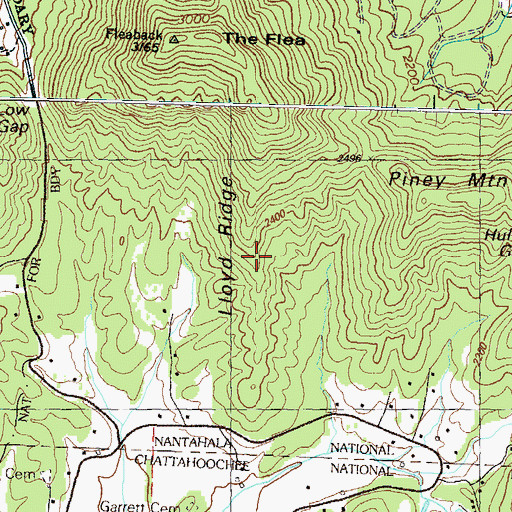 Topographic Map of Lloyd Ridge, NC