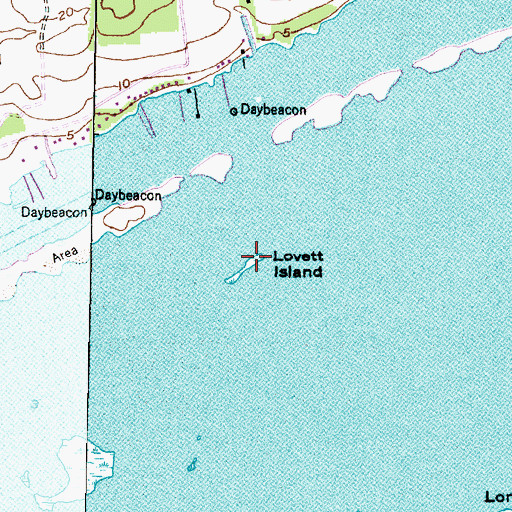 Topographic Map of Lovett Island, NC