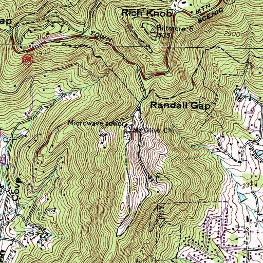 Topographic Map of Mount Olive Church, NC