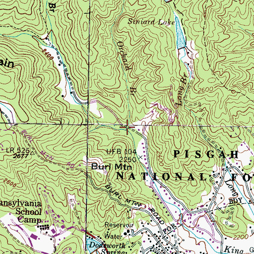 Topographic Map of Orchard Branch, NC