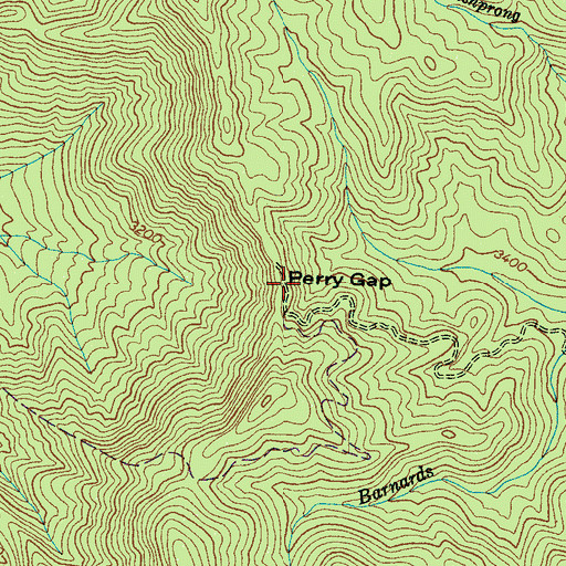 Topographic Map of Perry Gap, NC