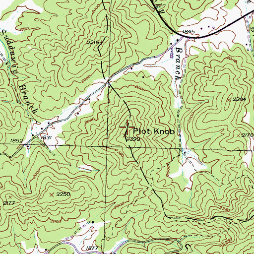 Topographic Map of Plot Knob, NC