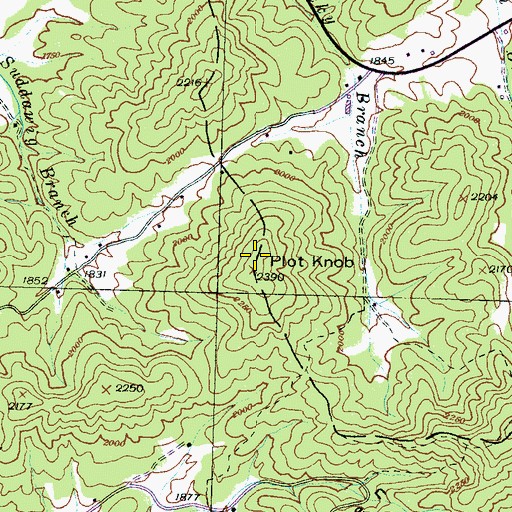 Topographic Map of Plot Knob, NC