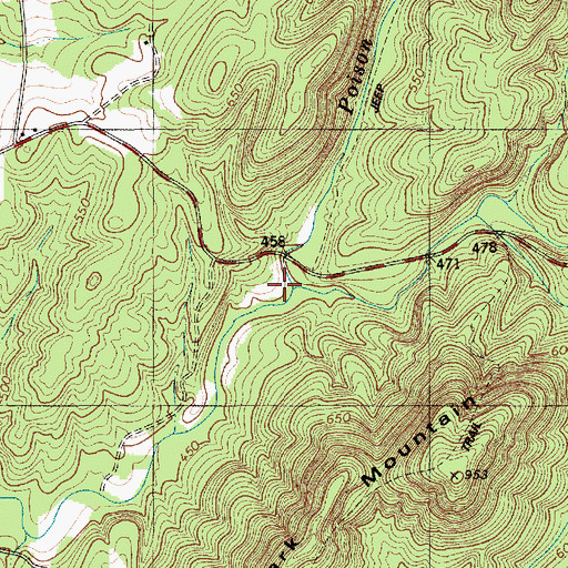 Topographic Map of Poison Fork, NC