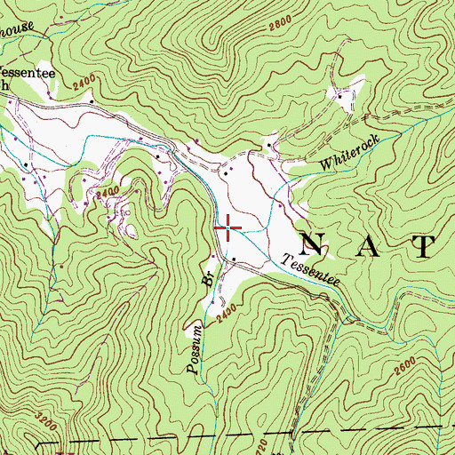 Topographic Map of Possum Branch, NC