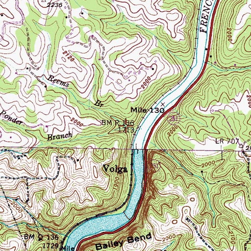 Topographic Map of Reems Branch, NC