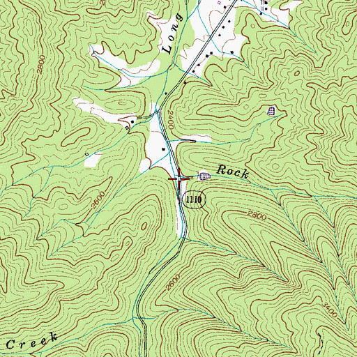 Topographic Map of Rock Creek, NC