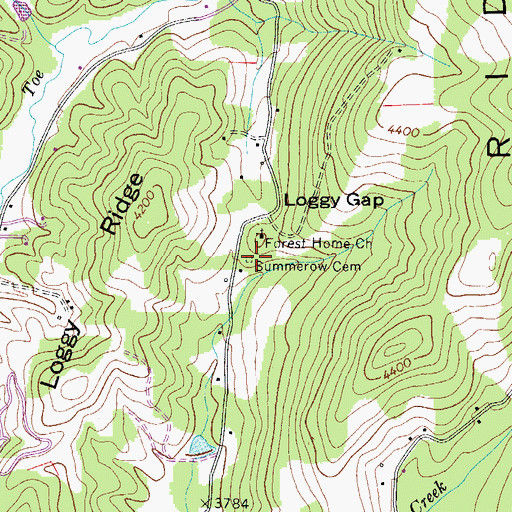 Topographic Map of Summerow Cemetery, NC