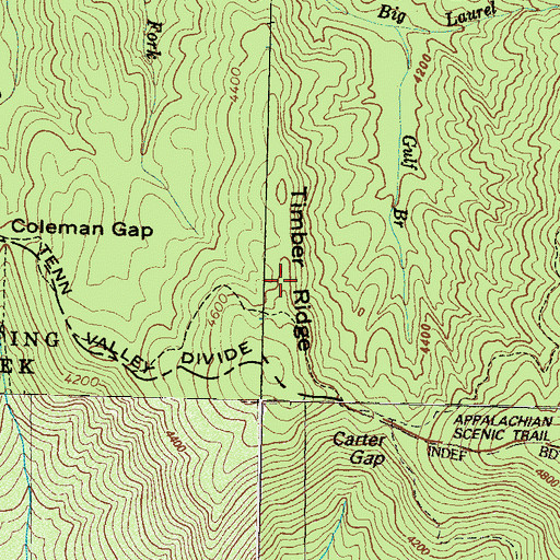 Topographic Map of Timber Ridge, NC
